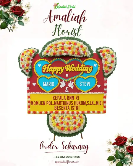Papan Bunga Pernikahan Singabangsa